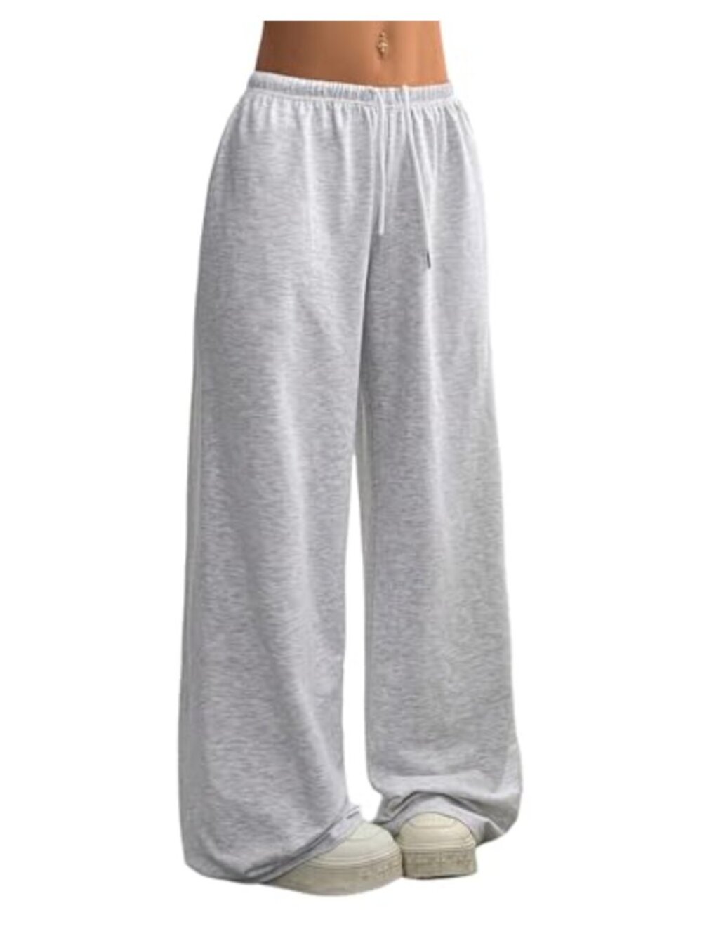Baggy Drawstring Waist Wide Leg Sweatpants with Pockets Loose Casual Long Pants